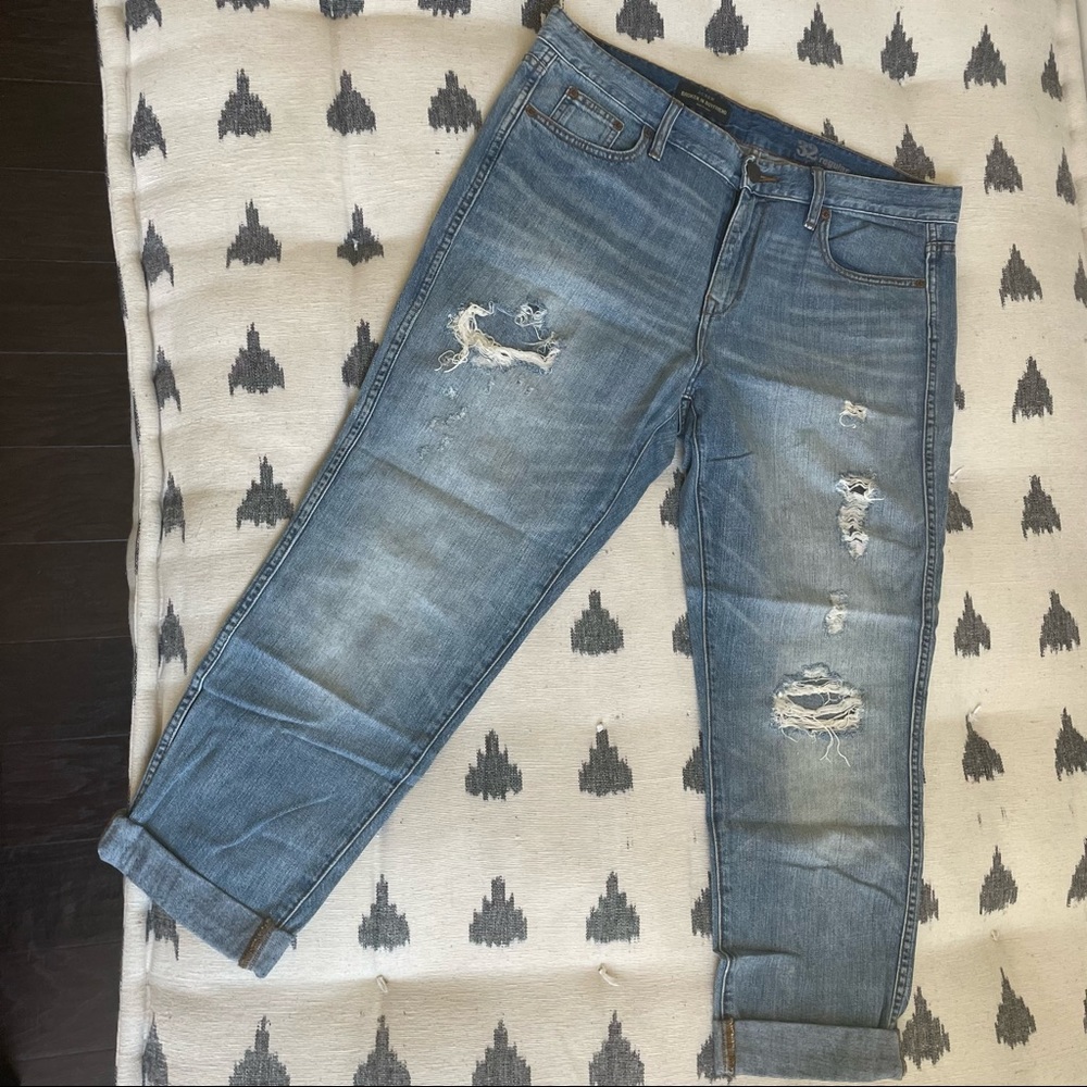 J Crew Distressed Broken In Boyfriend Jean